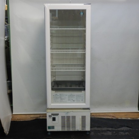 【中古】(代引不可)2010年製 ホシザキ 冷蔵陳列棚 USB-50BTL1 棚3段 W500D490H1520粍 133L 55kg 100V 有りの実硝子 中壜75本