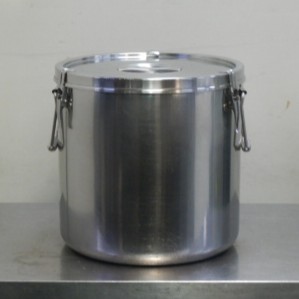 【中古】18-8 ステンレス鋼 パッキン寸胴 鍋 吊両手 33糎 内寸φ33糎 深さ33糎 27L 4.78kg 外寸W337H330粍 勝手もとポット 食缶