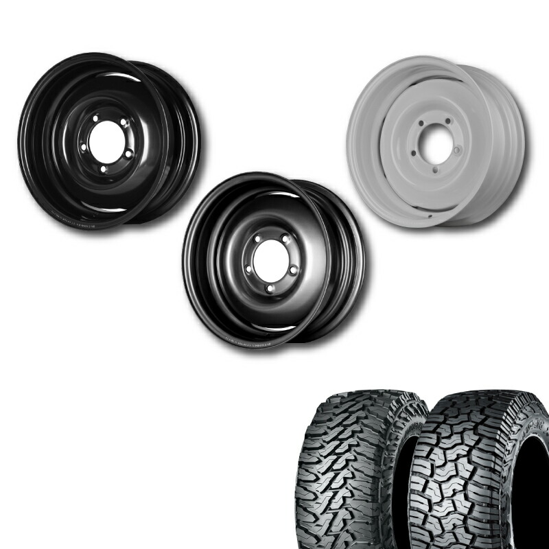 225/75R16 選べるタイヤセット / オールドスタイルスチールホイール 16&times;6J -5 139.7 5H 1本価格 シエラ/ノマド シーエルリンク｜シーエルリンク