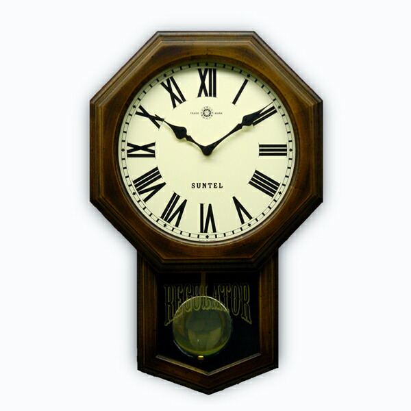 電波振り子時計 さんてる(Suntel) 八角時計 日本製 ♪ Amazon.co.jp: さんてる 日本製 アンティーク電波振り子時計