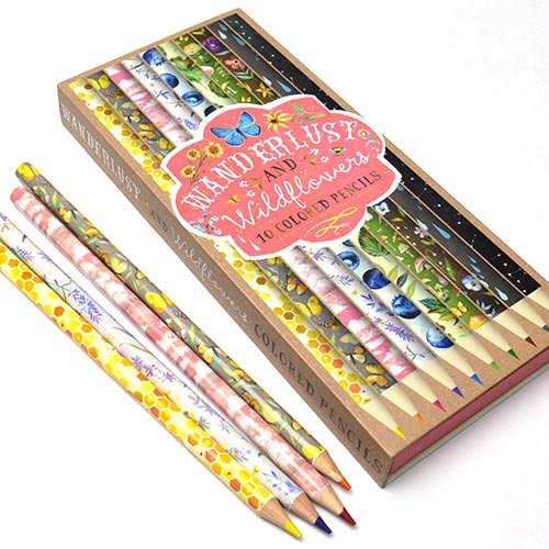 楽天市場 Katie Daisy 色鉛筆 10色セット Chroniclebooks クロニクルブックス Wanderlust And Wildflowers カラーペンシル おしゃれ かわいい ギフト プレゼント フライハイト