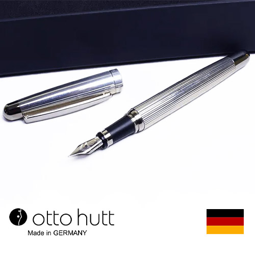 otto hutt オットーフット ピンストライプ 万年筆 [ ドイツ バウハウス シルバー おしゃれ ギフト プレゼント 海外 輸入 筆記具 ブランド ]