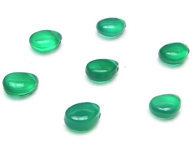 楽天市場】グリーンオニキス ペアシェイプカット 7～10mm【1連販売