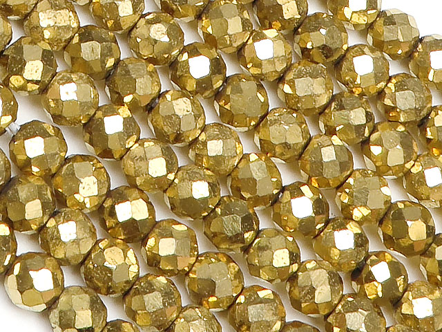ヘマタイト［磁気入り］ 面カット 丸玉 2mm▽ ヘマタイン 赤鉄鉱 Hematite ラウンドカット 連売り 天然石 ビーズ パワーストーン パーツ アクセサリー 素材 材料