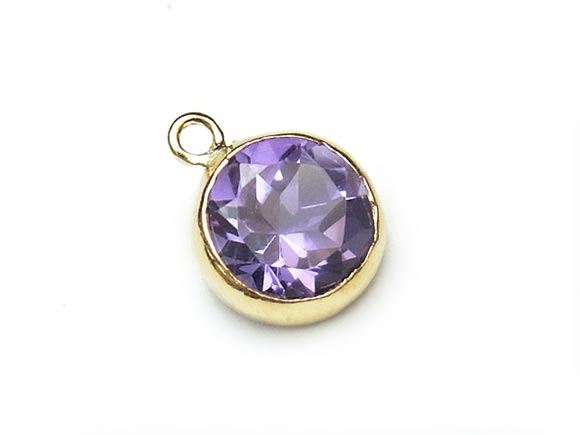 楽天市場】グリーンアメジスト コインファセットカット チャーム 7mm