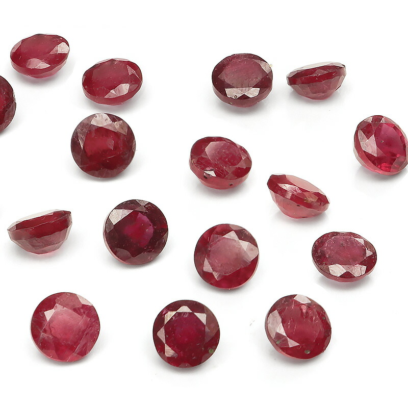 楽天市場】アフリカ産 ルビー コインファセットカット ルース 3mm【6コ