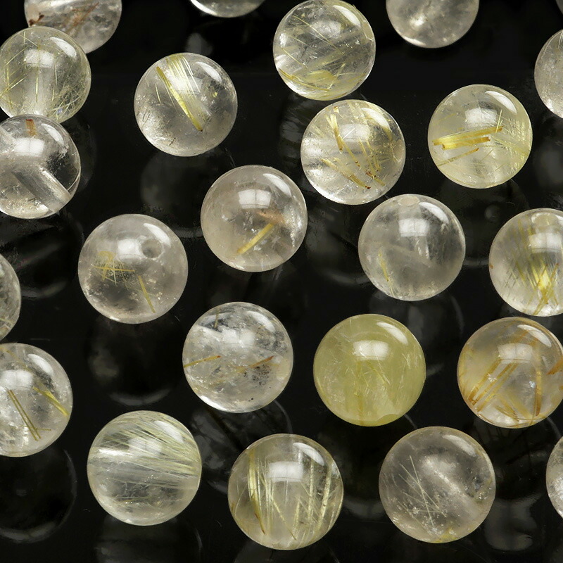 楽天市場】ルチルクォーツ 丸玉 3mm【1連販売】▽ ルチル 針水晶 金