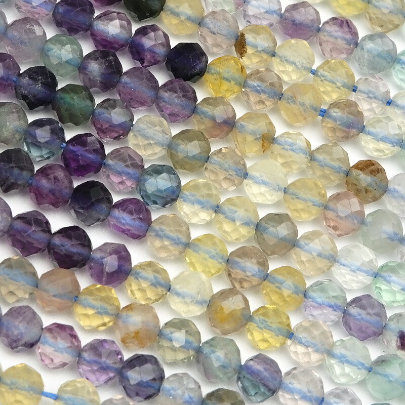 楽天市場】マルチカラーフローライト 面カット 丸玉 3mm［プレミアム