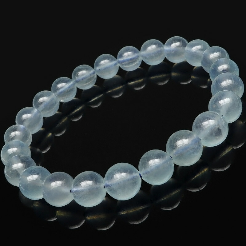 楽天市場】アクアマリン スターカット 丸玉ブレス 8mm［プレミアム