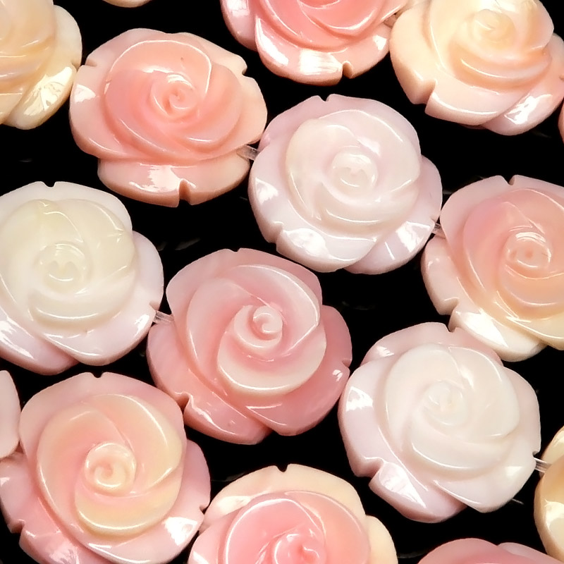 楽天市場】【粒販売】クイーンコンクシェル ローズ（薔薇） 6mm【5粒 