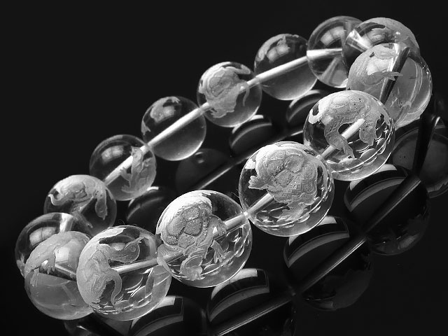 幻影水晶（ファントムクリスタル） 丸玉ブレス 12〜13mm No.10 / 60-37 CQFM-BS10