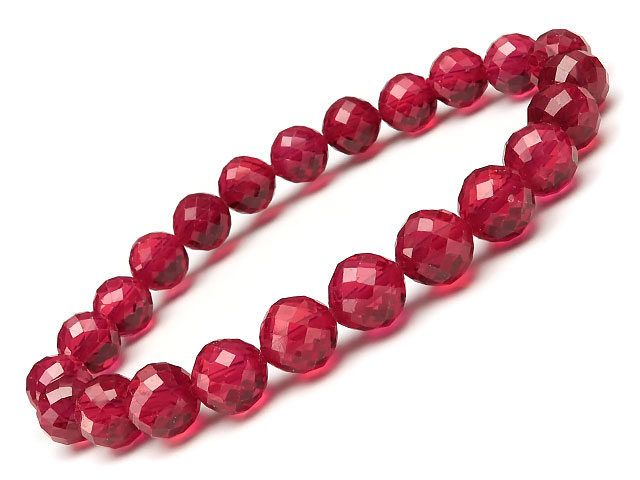 楽天市場】合成スタールビー 丸玉ブレス 8mm【1コ販売】▽ 紅玉 Ruby 7 