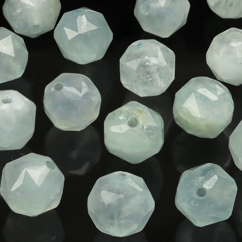 楽天市場】アクアマリン スターカット 丸玉ブレス 8mm［プレミアム