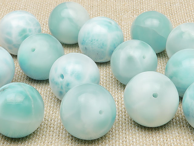 憧れの ラリマー 丸玉 14mm ペクトライト ラリマール ドルフィンストーン Larimar ラウンド 丸ビーズ 粒売り 天然石 ビーズ  パワーストーン パーツ アクセサリー 素材 材料 fucoa.cl