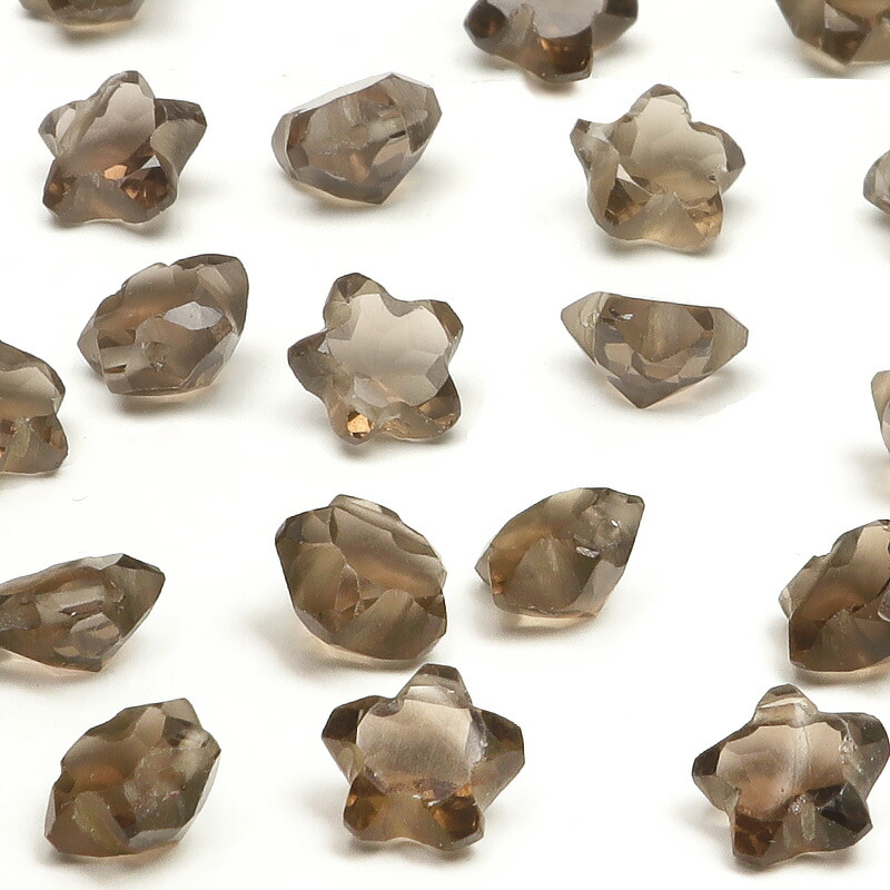 楽天市場】【粒販売】スモーキークォーツ スターカット 8mm【2粒販売