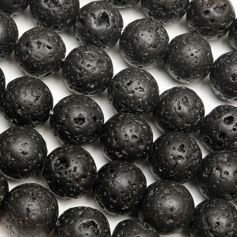 ☆セール品☆ラバストーン(天然溶岩石)☆神聖幾何学フラーレン☆安眠☆遠赤外線☆ 楽天市場】ブラックラバ（天然溶岩） 丸玉 4～5mm【1連販売