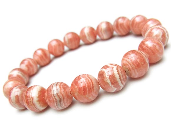 アルゼンチン産 インカローズ 丸玉ブレス 10mm No.5【1点もの】▽ ロードクロサイト 菱マンガン鉱 Incarose Rhodochrosite ブレスレット 数珠 ラウンド 天然石 ビーズ パワーストーン パーツ アクセサリー 素材 材料 11,385円