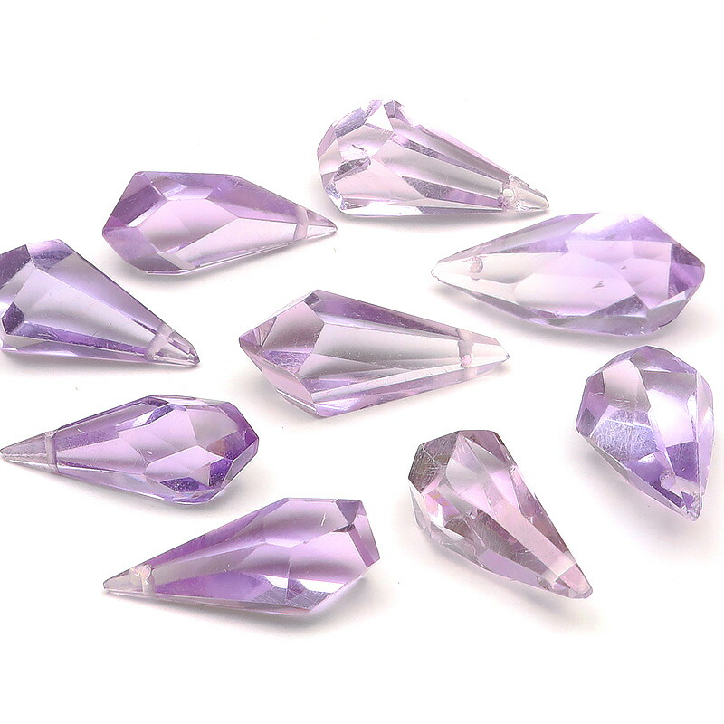ピンクアメジスト　 雫 楽天市場】ピンクアメジスト ラフドロップカット 8～13mm【1連販売