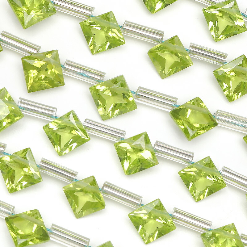 楽天市場】ペリドット コインファセットカット チャーム 6mm［18KGP