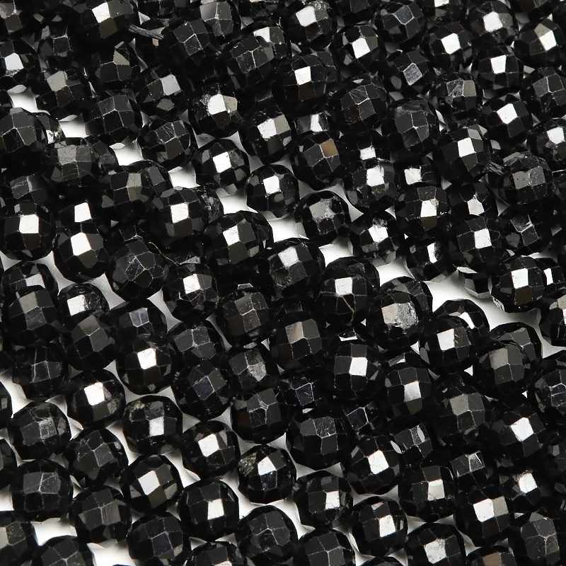 ブラックトルマリンインクォーツ　丸玉　25㍉ ブラックトルマリンインクォーツ ブラジル産 7.93ct[240427058