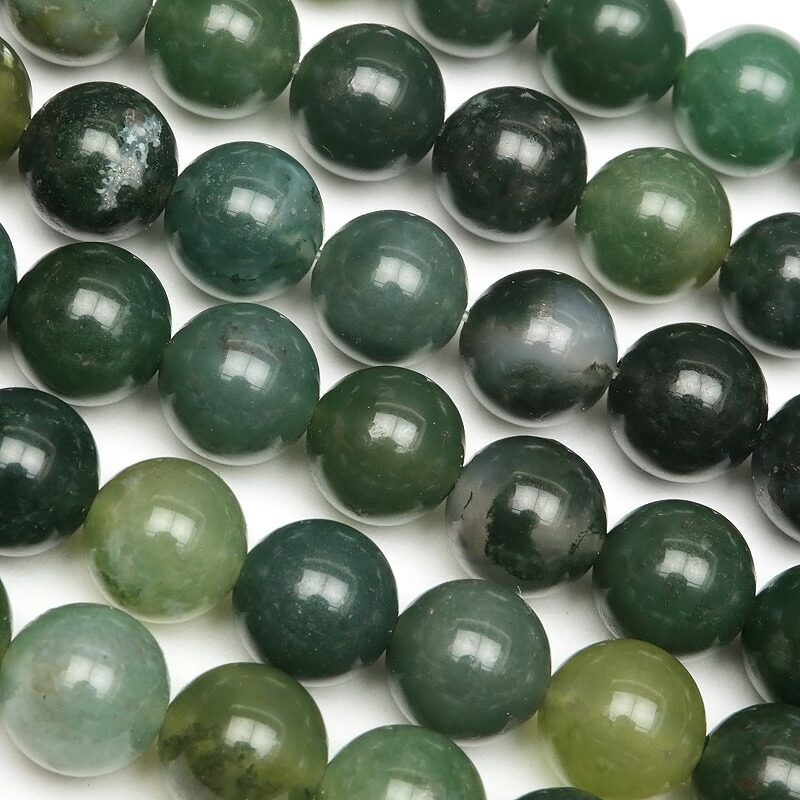 楽天市場】【粒販売】モスアゲート 丸玉 12mm【8粒販売】▽ アゲート