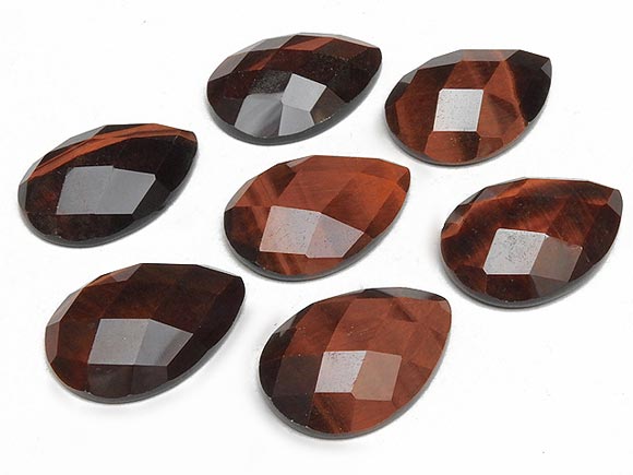 粒販売 高評価 レッドタイガーアイ カボションカット 25×18mm 1コ販売 タイガーズアイ 虎目石 Tiger's eye ルース アクセサリー 品質満点！ 素材 材料 粒売り パーツ ビーズ 天然石 パワーストーン