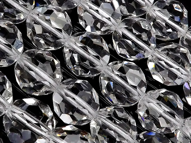 天然水晶 クリスタルクォーツ バッキーボールカット 丸玉 10mm［プレミアムカット］【1連販売】▽ クリスタル 水晶 本水晶 ロッククリスタル 水精 石英 Crystal quartz 4月の誕生石 連売り 天然石 ビーズ パワーストーン パーツ アクセサリー 素材 材料