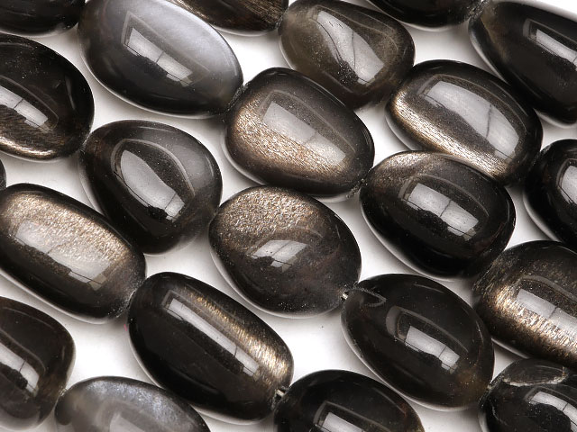 ブラックムーンストーン ナゲット 7～17mm【1連販売】▽ ムーンストーン 月長石 フェルドスパー Moonstone 6月の誕生石 タンブル 連売り 天然石 ビーズ パワーストーン パーツ アクセサリー 素材 材料