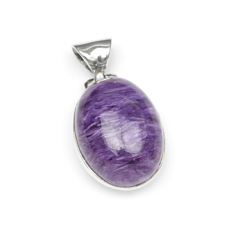 チャロアイト ペンダントトップ No.8【1点もの】▽ チャロ石 Charoite 世界三大ヒーリングストーン ペンダント シルバー 天然石 ビーズ パワーストーン パーツ アクセサリー 素材 材料