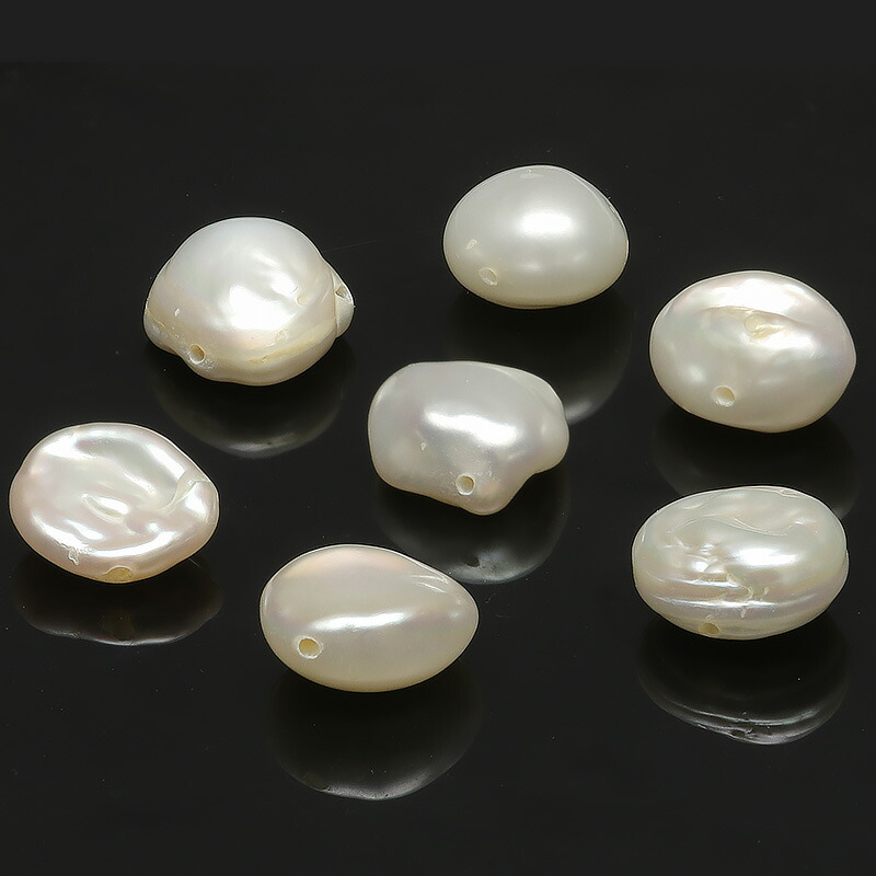 楽天市場】淡水真珠 バロックパール ケシパール 8～12mm【1連