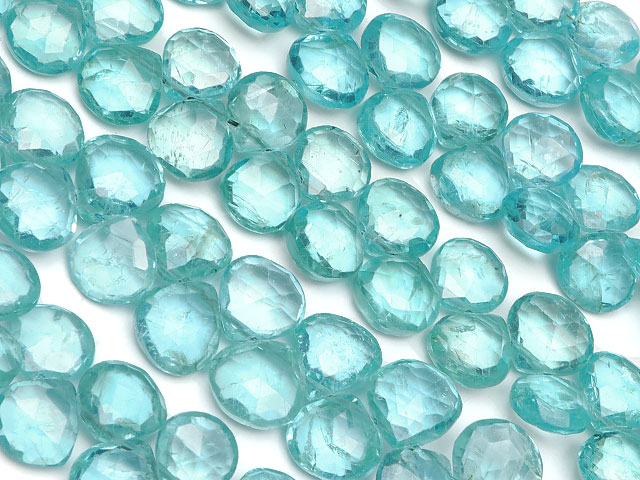 アパタイト マロンカット 6～8mm【1連販売】▽ 燐灰石 Apatite しずく 雫 連売り 天然石 ビーズ パワーストーン パーツ アクセサリー 素材 材料
