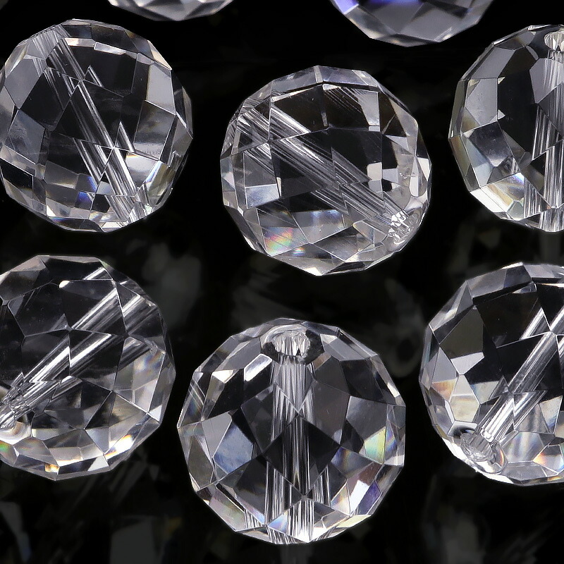 楽天市場】【粒販売】天然水晶 クリスタルクォーツ 64面カット