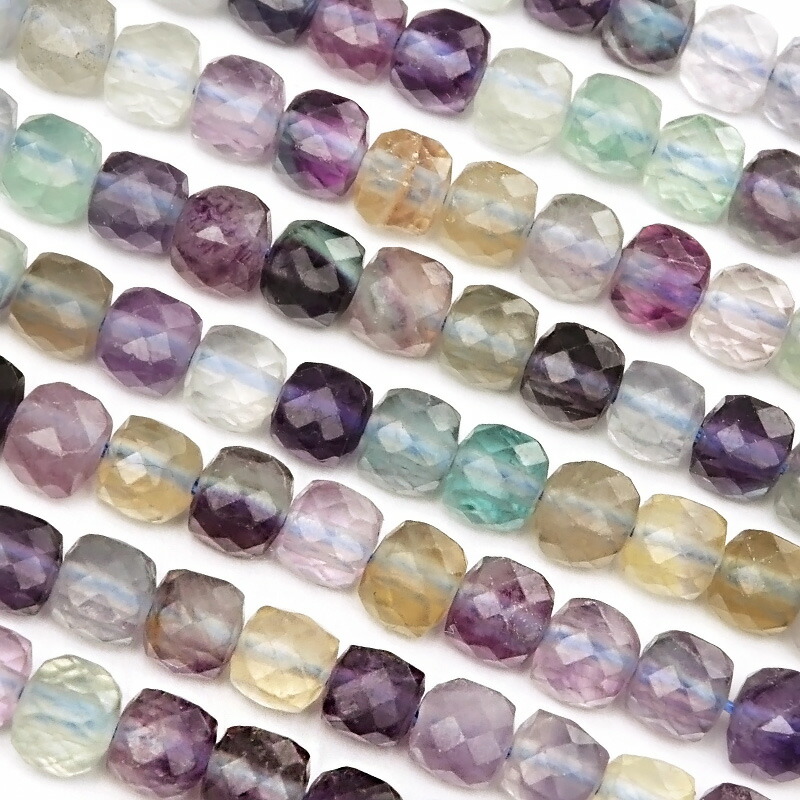 楽天市場】マルチカラーフローライト 面カット 丸玉 3mm［プレミアム
