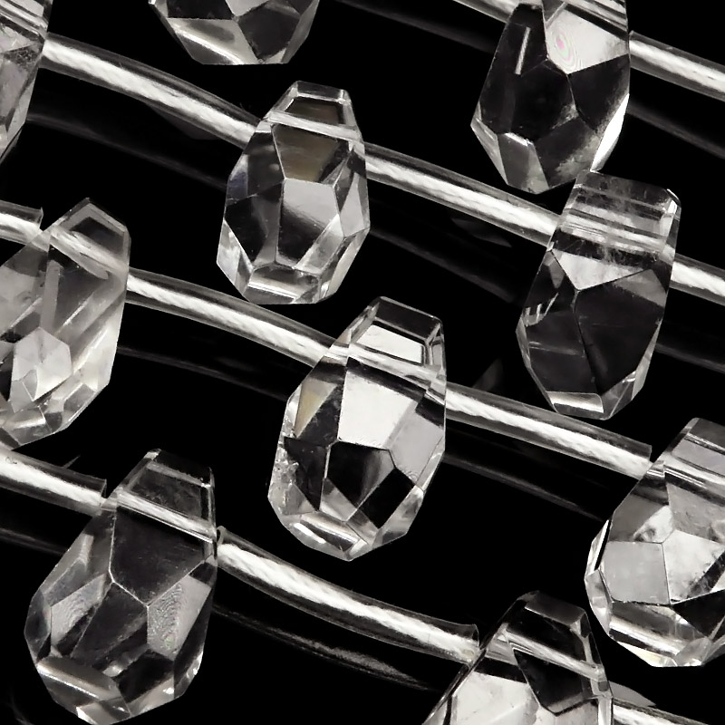 楽天市場】【粒販売】天然水晶 クリスタルクォーツ ドロップカット 10