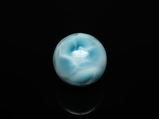 【鑑別書付き】ラリマー スフィア 25mm No.7【1点もの】▽ ペクトライト ラリマール ドルフィンストーン Larimar 丸玉 粒売り 天然石 ビーズ パワーストーン パーツ アクセサリー 素材 材料｜BELLPIERI