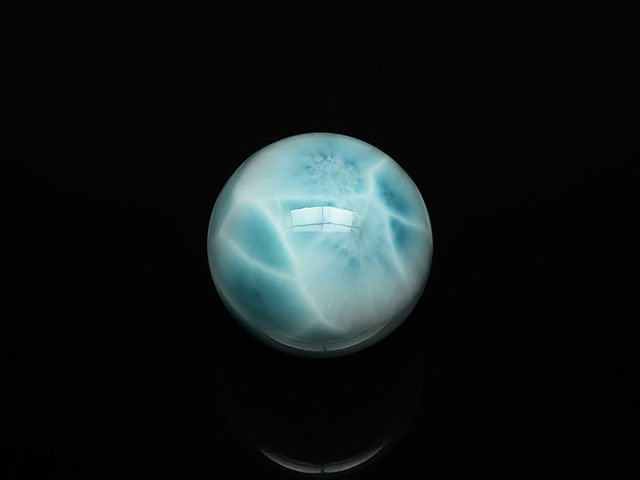 【鑑別書付き】ラリマー スフィア 28mm No.9【1点もの】▽ ペクトライト ラリマール ドルフィンストーン Larimar 丸玉 粒売り 天然石 ビーズ パワーストーン パーツ アクセサリー 素材 材料