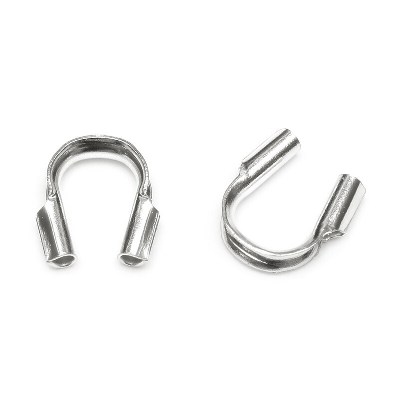 楽天市場】SILVER925 U字金具［0.7mm穴］【7コ販売】▽ シルバー