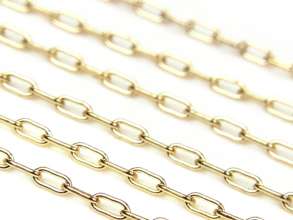 楽天市場】14KGF ボックスチェーン 0.75mm【10cm販売】▽ パーツ