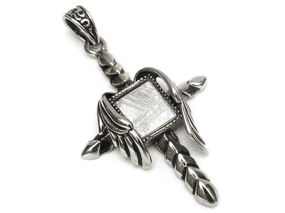 と*ん様 パラサイト隕石 ペンダント 石鉄隕石 セリコ隕石 925銀 重さ約