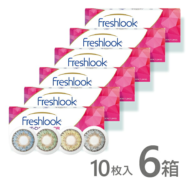 フレッシュルックワンデーカラー フレッシュルックデイリーズワンデー 10枚入 6箱 カラコン 1day 度あり 度なし