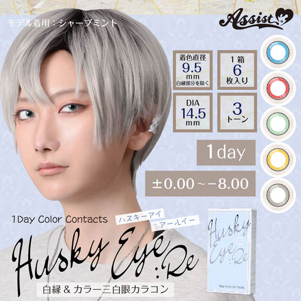 カラコン アシストシュシュ ハスキーアイ 6枚入 6箱 AssistChouChou Husky Eye 度あり 度なし カラーコンタクト 6,558円
