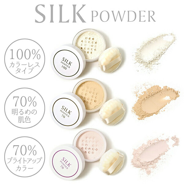 楽天市場 シルクから出来たフェイスパウダー シルクパウダー 専用パフ付 フェースパウダー ルースパウダー ナイトパウダー おしろい ベースメイク 北尾化粧品 メール便可 あす楽対応 コスメストリート
