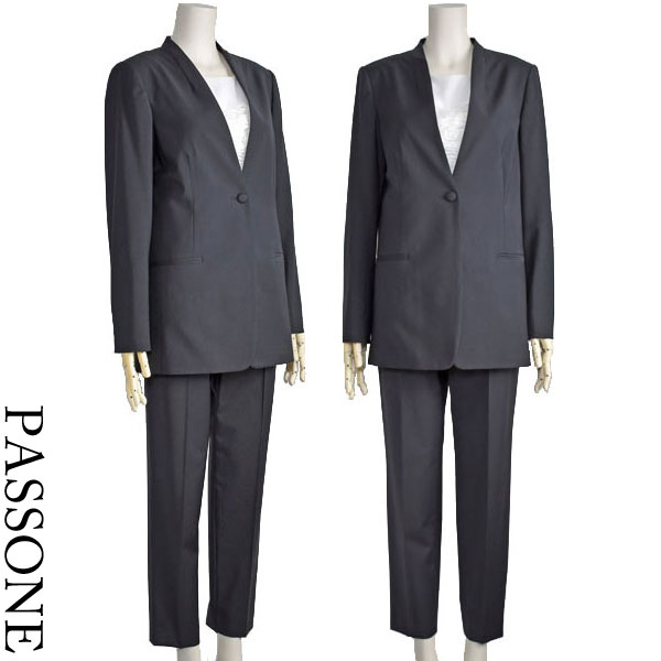 楽天市場】セットアップ レディース パンツスーツ PASSIONE ノー