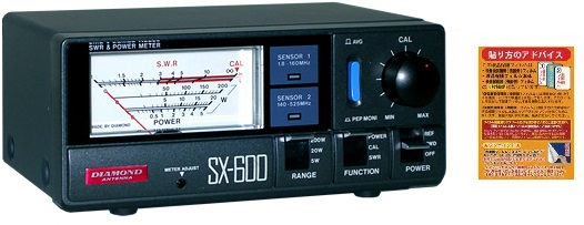 第一電波工業 SX-600 1.8～525MHz 通過形SWRパワー計 + ASE-SX100/1000 帯電防止/静電気防止機能付き液晶保護シート