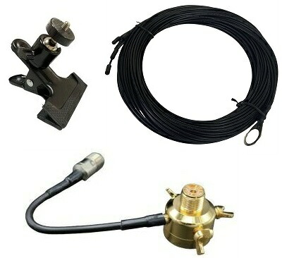 第一電波工業 TRS3G カメラ三脚用取付金具 ゴールドモデル + OHM-CGW55A 自宅用ラジアルケーブル + DOKODEMOクリップ