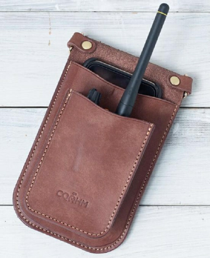CQオームオリジナル LLC-03 （LLC03）トランシーバー×スマホ×本革ケースベルト LLC-L（別売）を使えば肩掛けベルト式＆腰ベルト式でも 9,996円