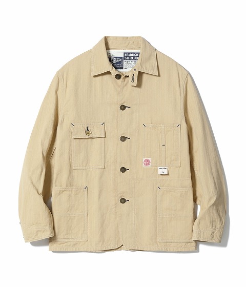 HEADLIGHT[ヘッドライト] カバーオール HD15908 ランダムヘリンボーン ワークコート ワークジャケット 10oz. RANDOM HBT WORK COAT (ホワイト/ONE-WASH) 送料無料 代引き手数料無料 26,048円