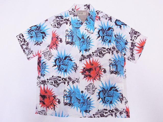SUN SURF[サンサーフ] アロハシャツ SS38466 GAUGUIN WOODCUT III(3) ゴーギャン ケオニ オブ ハワイ州 KEONI OF HAWAII by JOHN MEIGS (象牙色) 貨物輸送無料 代引っ張ること委員会無料 【RCP】