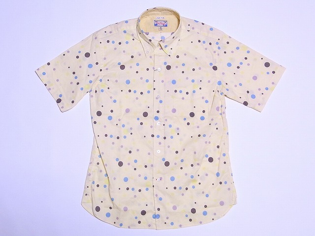Dry Bones[ドライボーンズ] ボタンダウンシャツ 半袖 DS-1839 Irregular Dot BD Shirt (CREAM) 送料無料【smtb-kd】