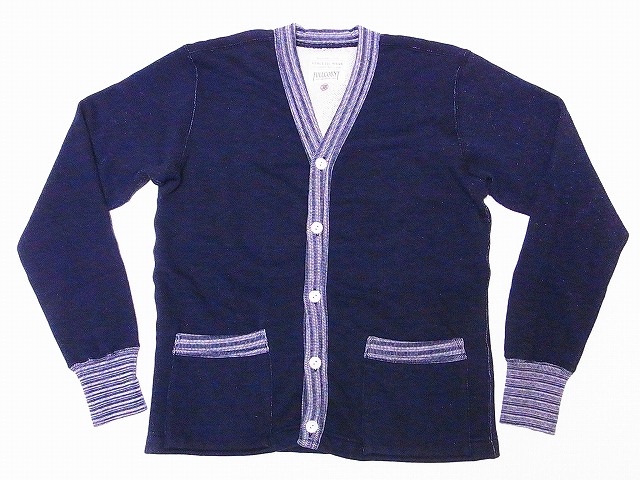 FULLCOUNT[フルカウント] スウェット カーディガン 3730 SWEAT CARDIGAN スウェットカーデ (ネイビー) 送料無料 代引き手数料無料｜American Clothing Cream